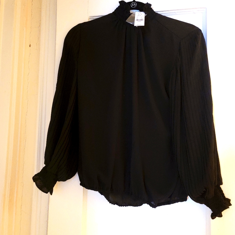 NWT NY&Co sheer black top